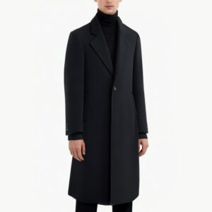 Long Double Faced Wool Men's Overcoat