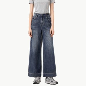 Fleece lined Wide Leg Jeans