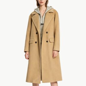 Women's Hooded Two Piece Wool Coat