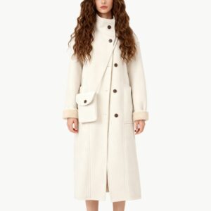 Women's Suede Stand Collar Coat