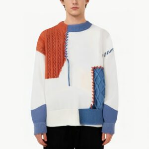 Color Blocked Knit Men's Sweater