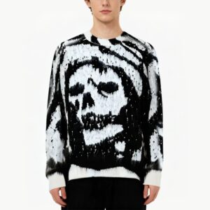 Skull Pattern Mohair Sweater
