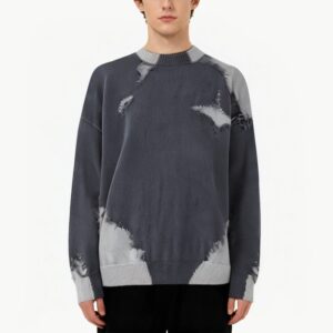 Raw Edge Pullover Sweater