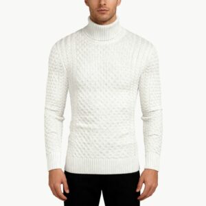 Men's High Neck Thick Knit Sweater