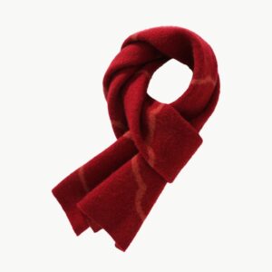 Soft and Warm Red Cashmere Scarf