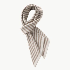 Versatile Knitted Striped Scarf