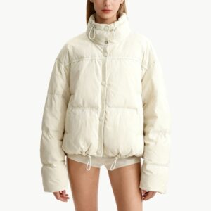 Casual Stand up Collar Short Down Jacket