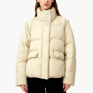 Gentle Stand up Collar Short Down Jacket