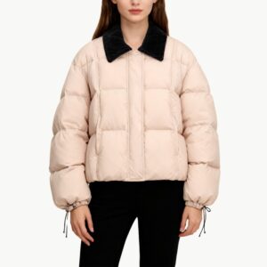 Corduroy Lapel Down Jacket