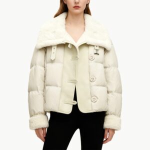 Down Jacket with Fur Collar