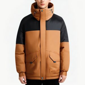 Men's Casual Color Blocked Down Jacket