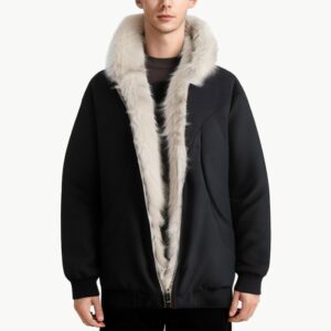 Fluffy Hooded Down Jacket